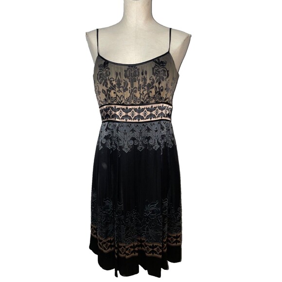 Jones New York Dresses & Skirts - Jones NY Vintage Y2K Womens Silk Burnout Babydoll Dress size 10 Fairy Whimsigoth